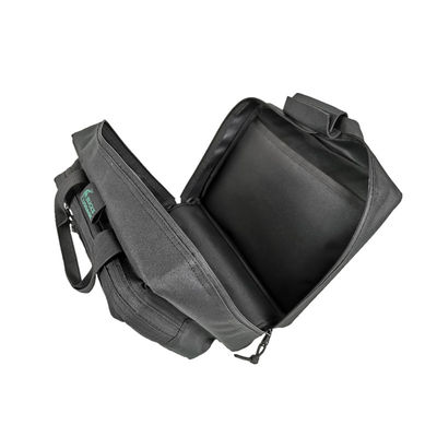 Lockable Leather Range Bag Pistol Soft Canvas Range Bag Double Layer