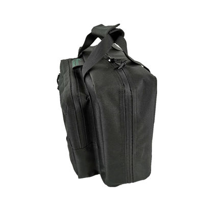 Lockable Leather Range Bag Pistol Soft Canvas Range Bag Double Layer