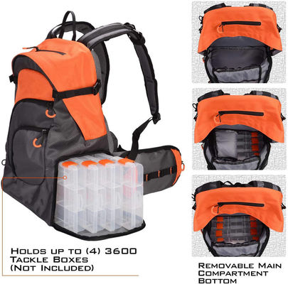 Custom Fishing Tackle Backpack Gear Big Capacity Waterproof Tackle Rod Fishing Bag